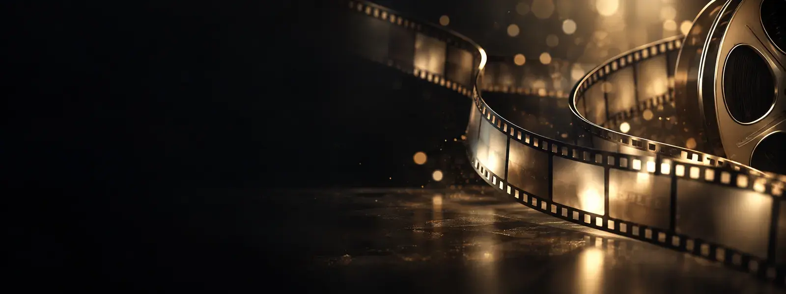 Pellicule de cinéma dorée